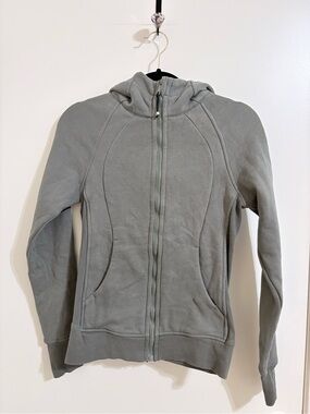 lululemon athletica Women's Hooded Zip Jacket in Light Gray-Green